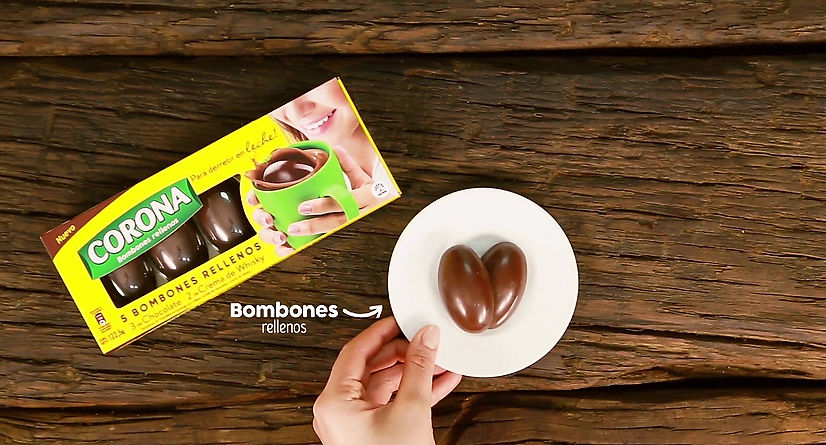 Receta Chocolate Corona Bombones